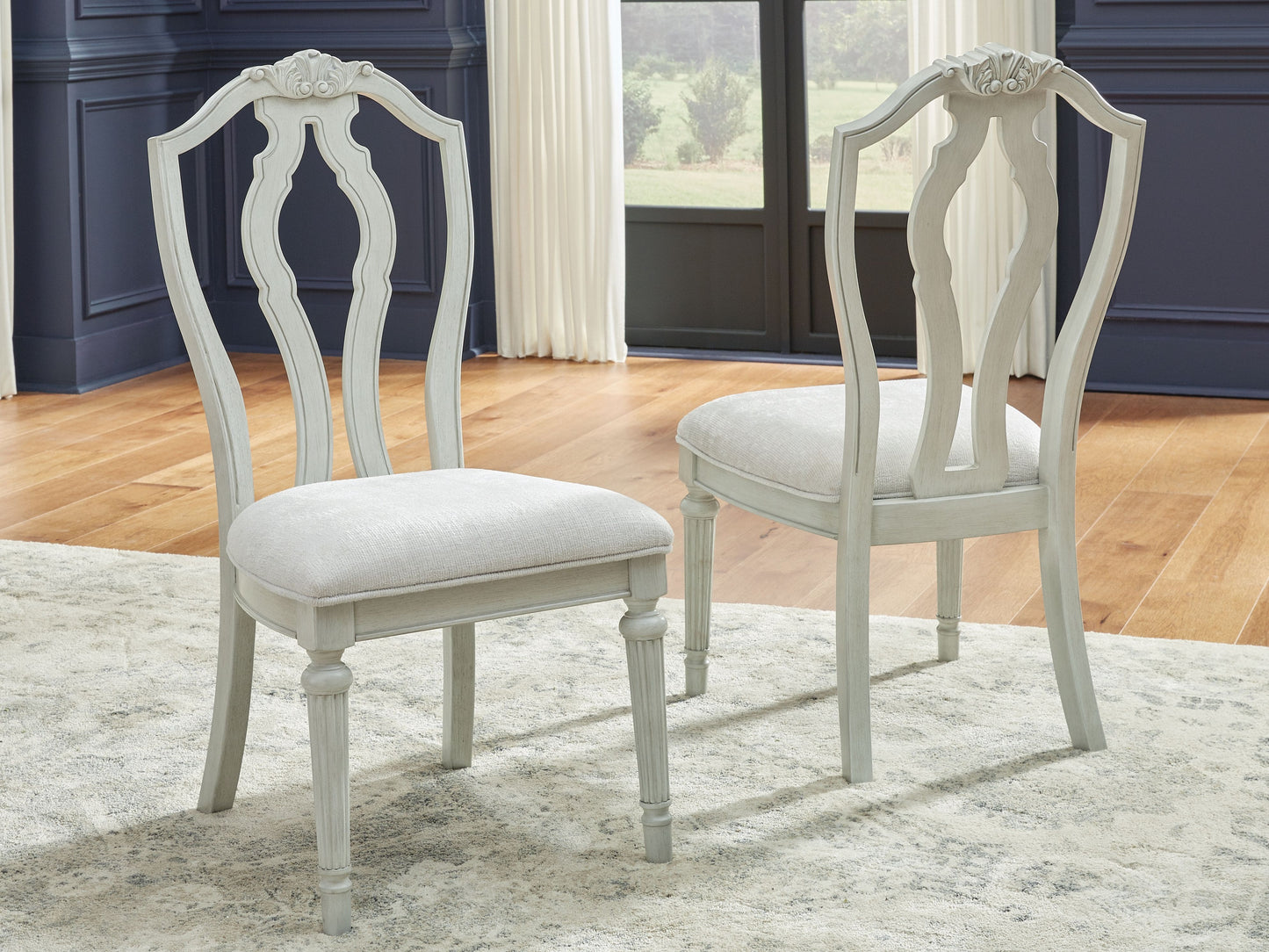 Montelaine - Dining Upholstered Side Chair (Set of 2) - Antique White