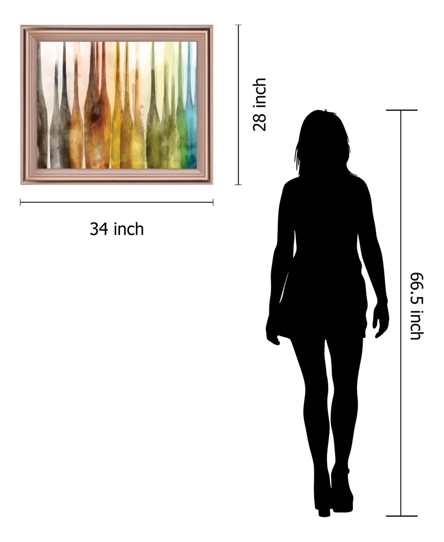 Sunlit Silhouettes - 28" x 34" Framed Wall Art