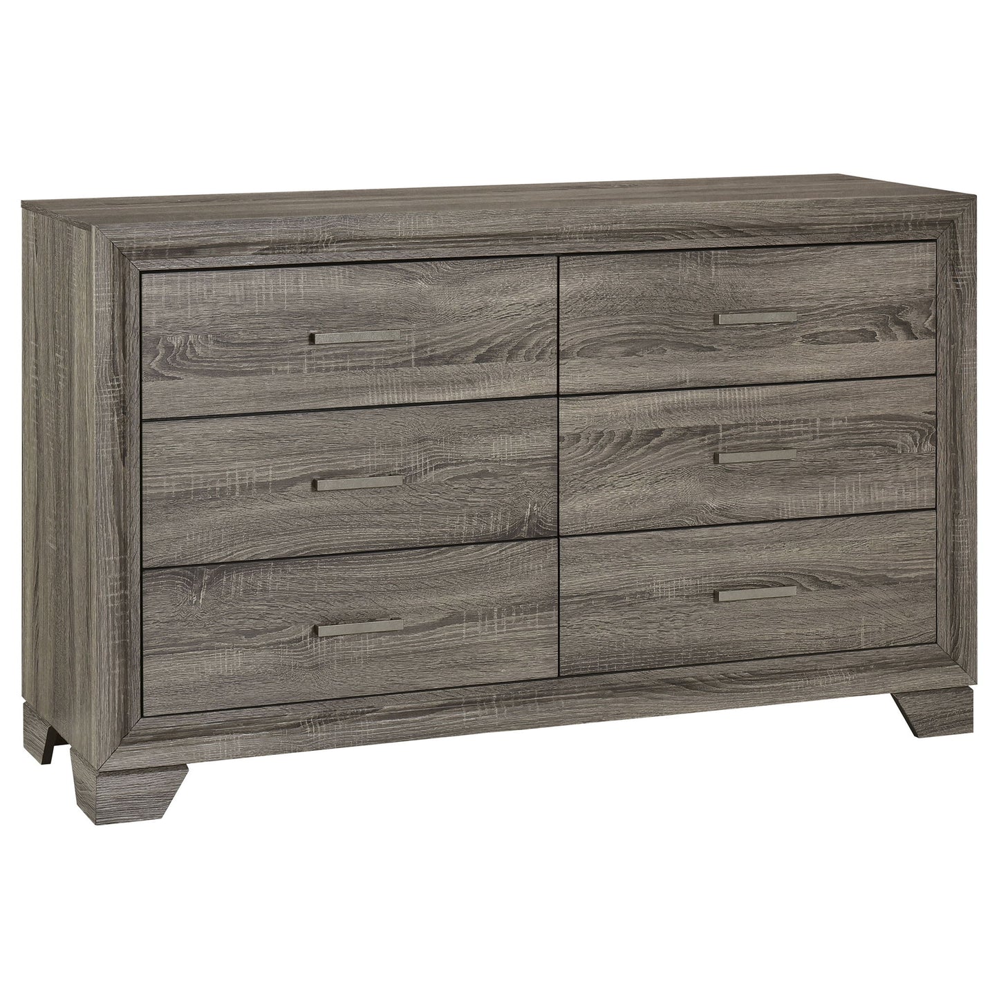 Funston - 6 Drawer Dresser Cabinet - Brown Oak