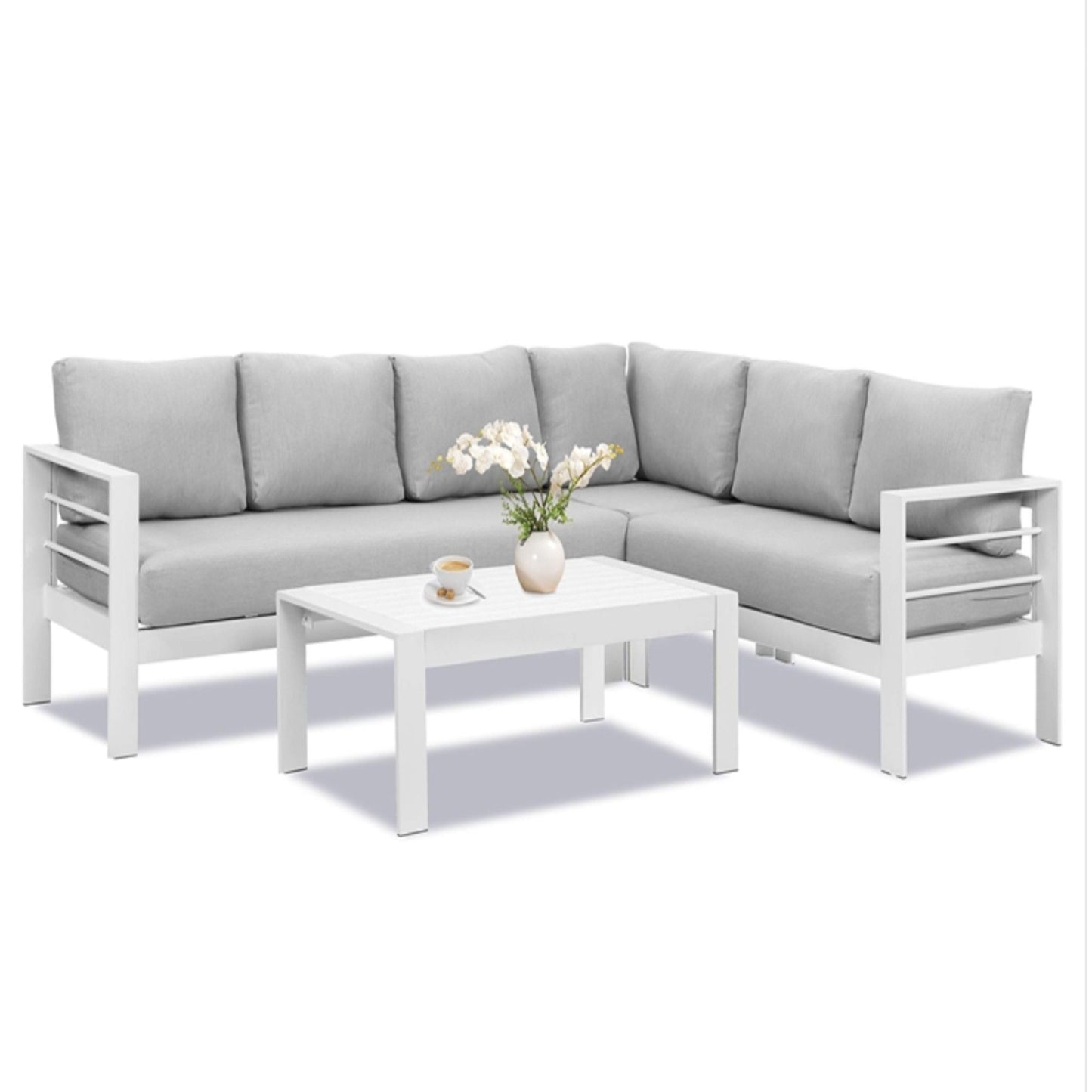 Outdoor Patio Set, All-Weather With Thick Cushions