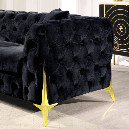Accent Chair With Diamond Button Tufting, Matching Throw Pillow