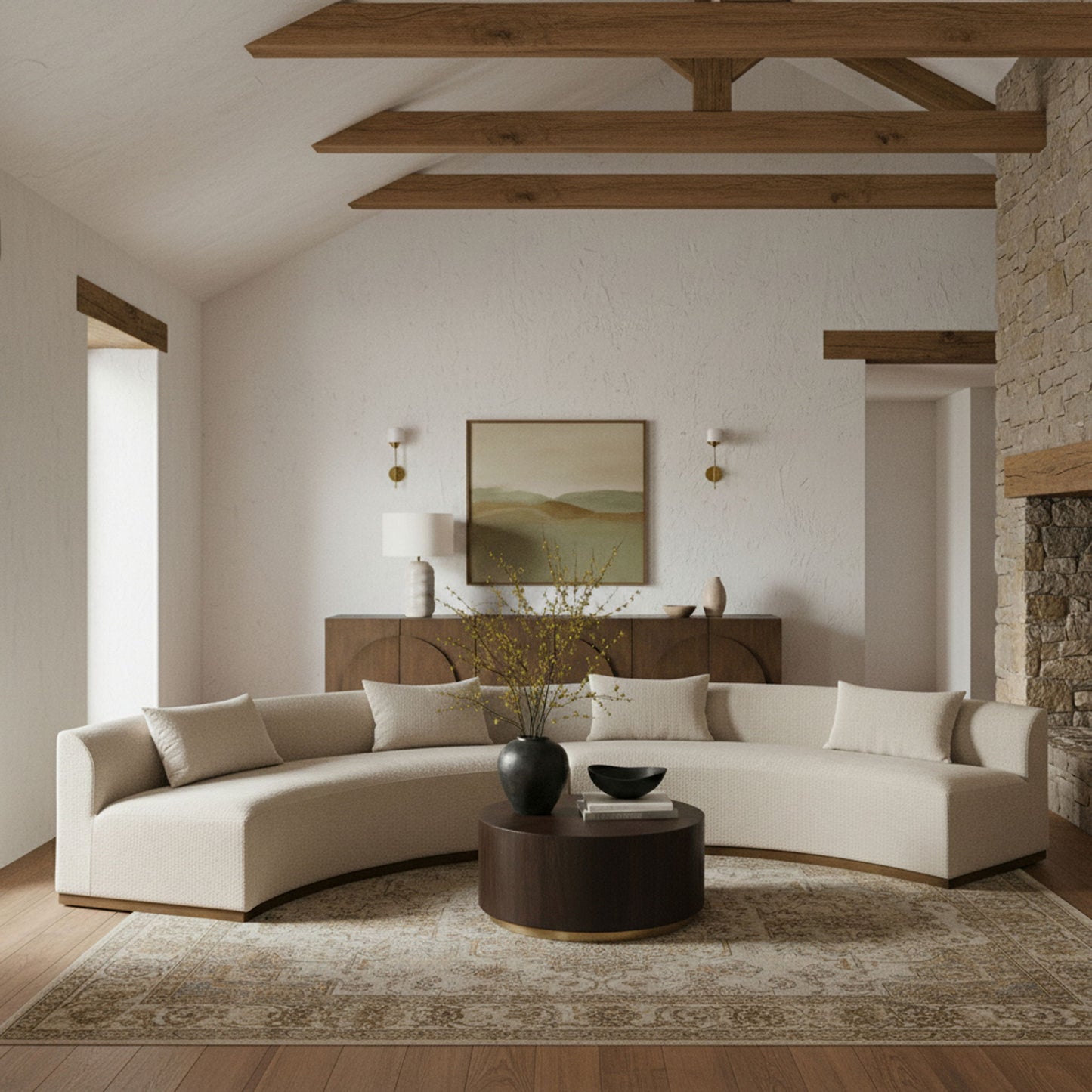 Avanti - 182.5" Chenille Fabric Upholstered 2 Piece Modular Sectional