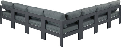 Nizuc - Outdoor Patio 7 Piece Modular Sectional With Gray Frame