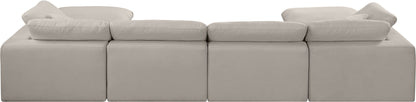 Comfy - 6 Piece Linen Modular Double Chaise Sectional