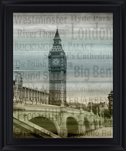 Foggy Landmark View - 28" x 34" Framed Wall Art