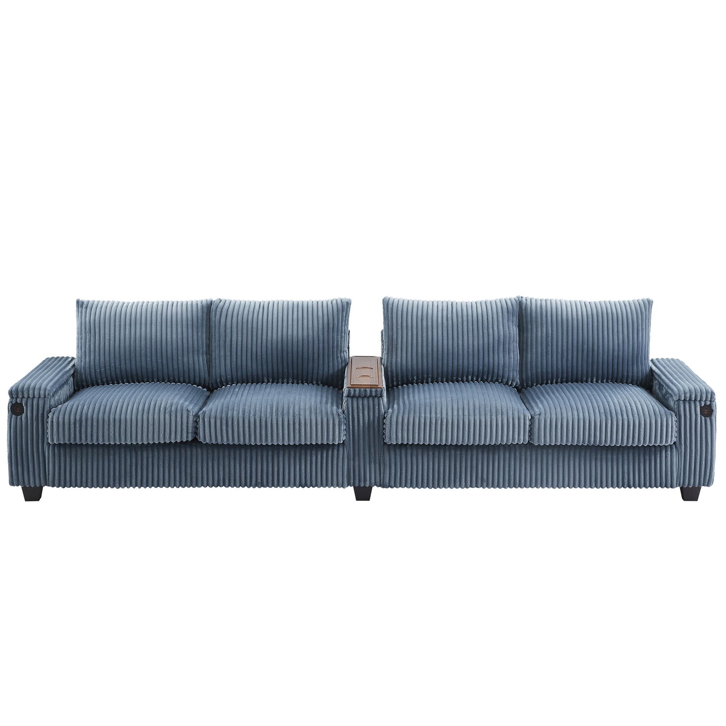 Modern 4 Seater Sofa Couch With USB Ports And Hidden Storage