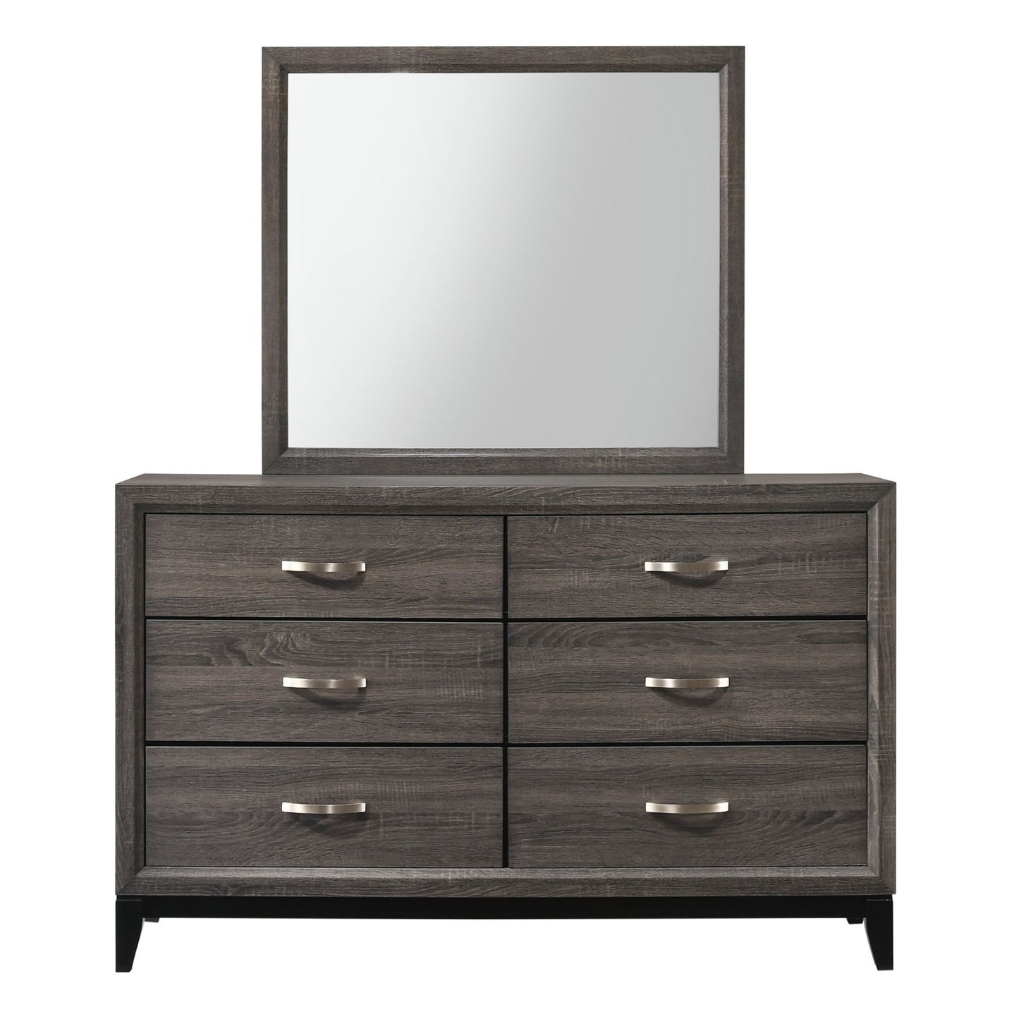 Contemporary 6 Drawer Dresser With Handles