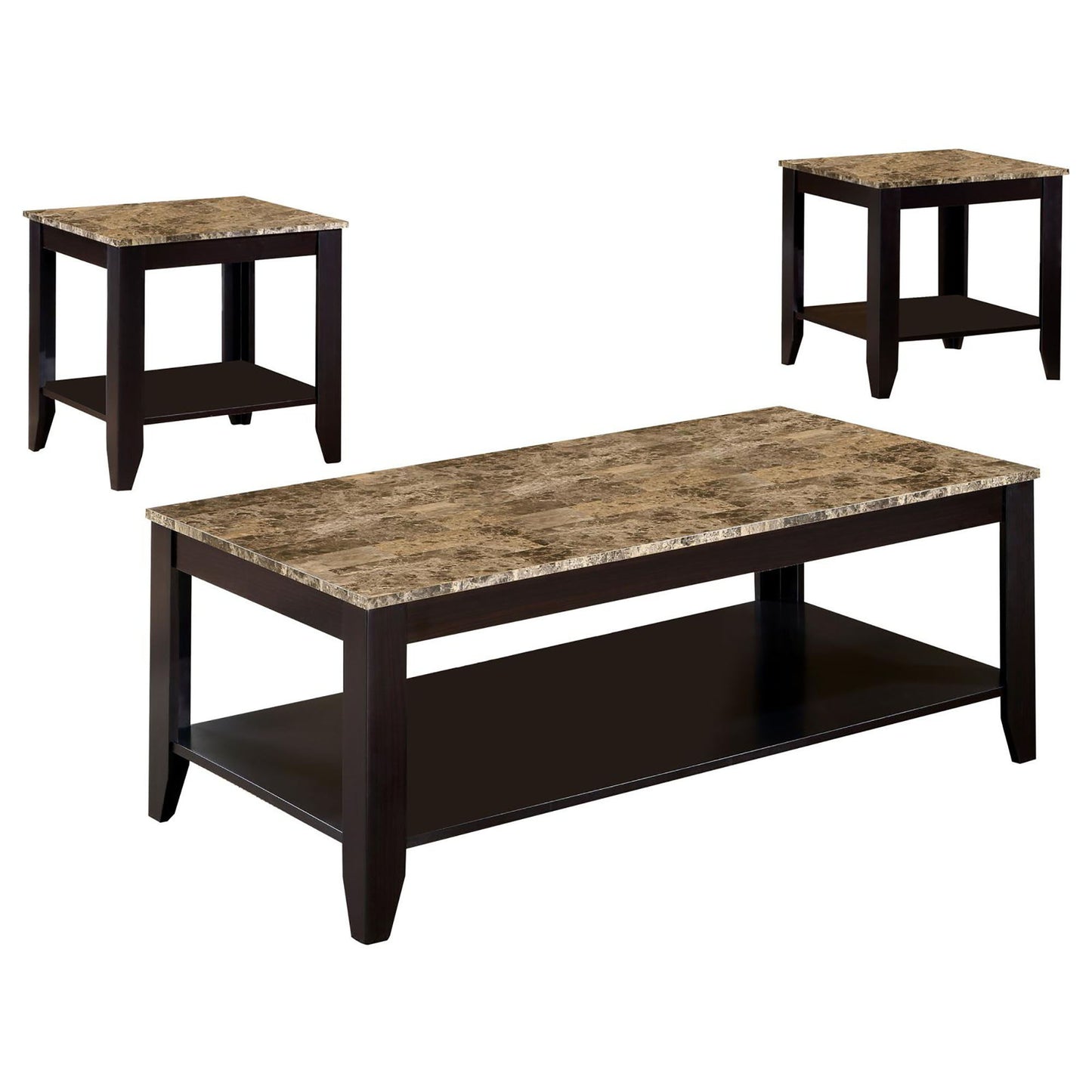 Occasional - Set, 3 Piece Living Room Table Set - Brown