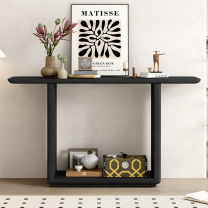 Console Table With Curved Corners And U Base Design