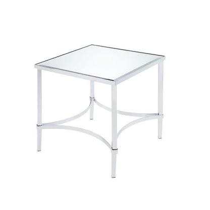 Petunia - End Table - Mirrored & Chrome