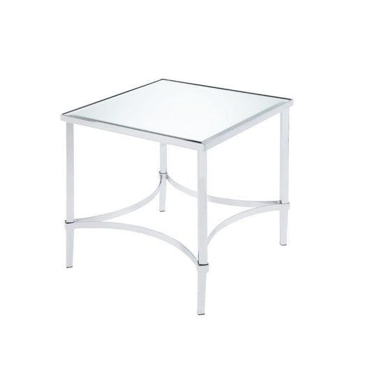 Petunia - End Table - Mirrored & Chrome