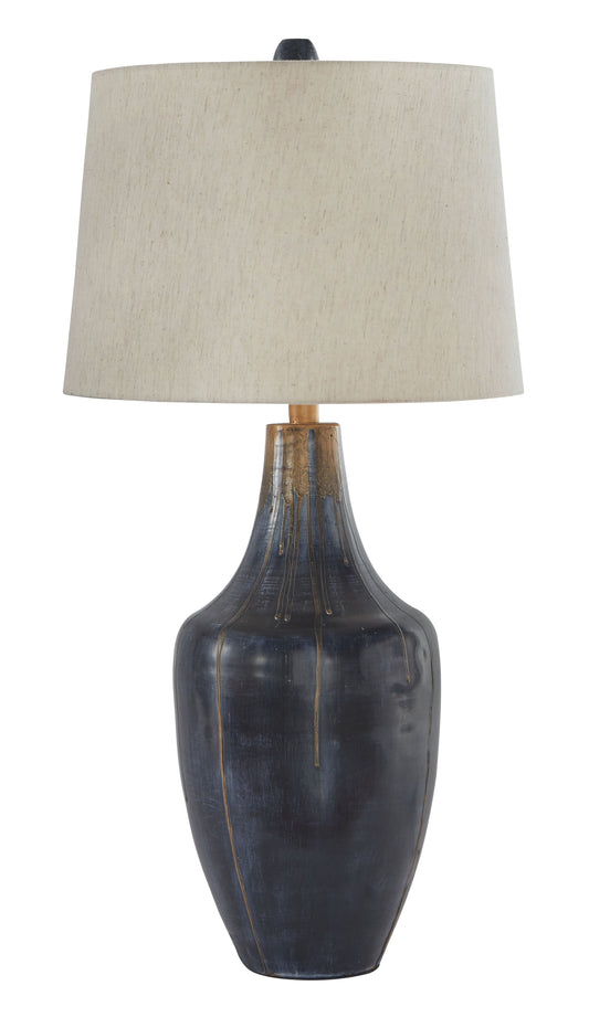 Evania - Metal Table Lamp  - Indigo