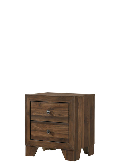 Millie - King 4 Piece Upholstered Bedroom Set - Brown Cherry