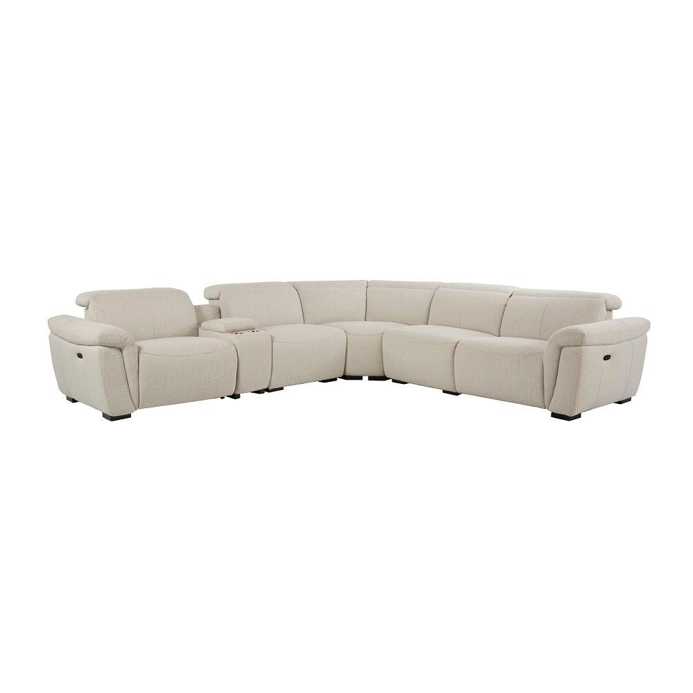 Dayana - Power Motion Sectional Sofa - Beige Boucle