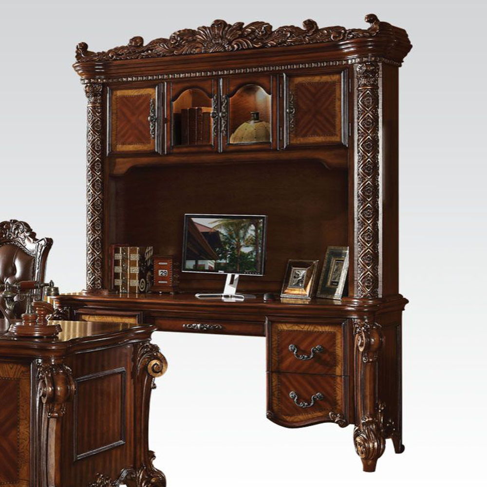 Vendome - Computer Desk With Hutch - Cherry