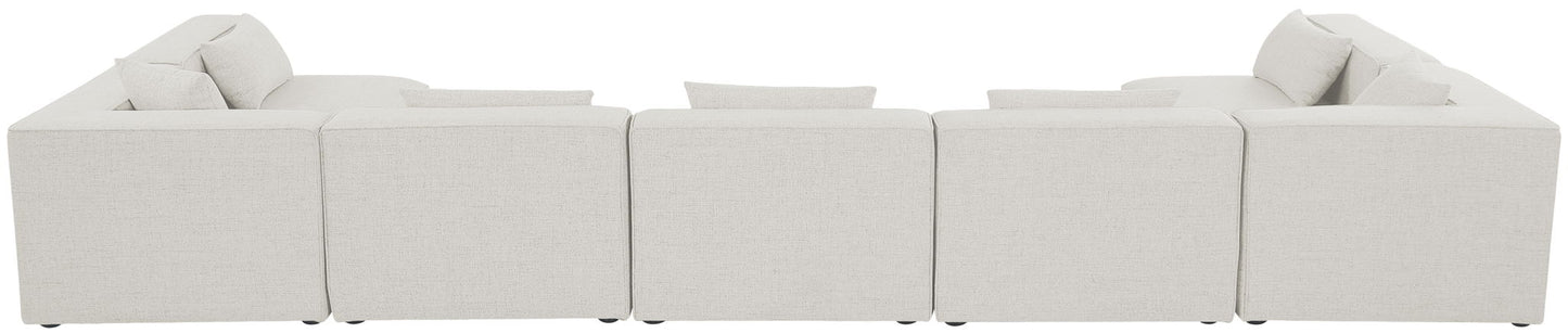 Cube - Linen 7 Piece Modular U-Shaped Sectional