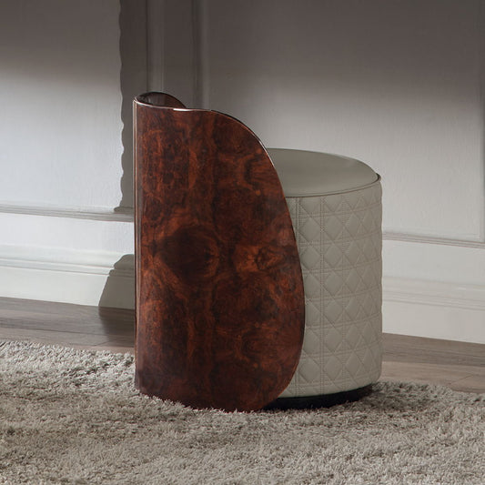 Jamonica - Vanity Stool - Gray & Dark Brown