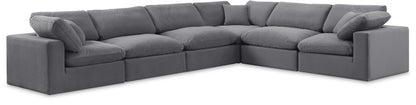 Comfy - 6 Piece Velvet Modular Corner Sectional