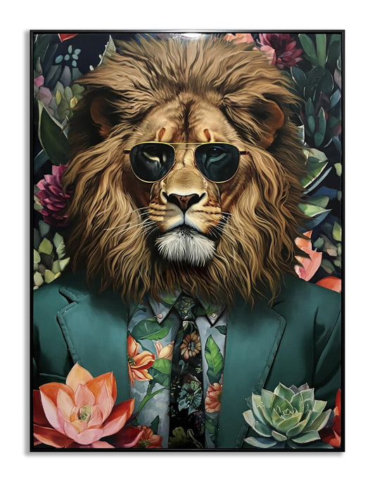 Floral King Swagger - 40" x 30" Framed Wall Art
