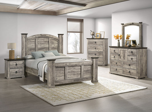 Ella-Mae - King 5 Piece Bedroom Set - Gray