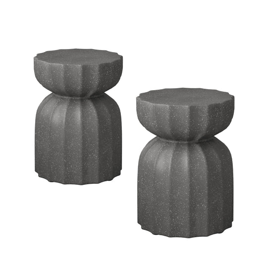 Outdoor And Indoor Waterproof Coffee Table (Set of 2) - Gray