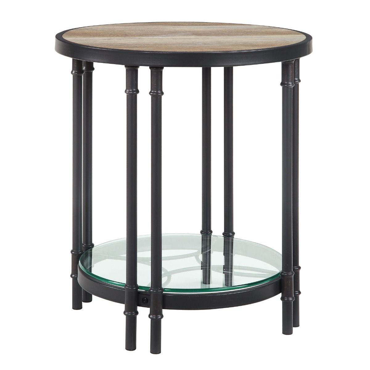 Brantley - End Table - Oak & Sandy Black