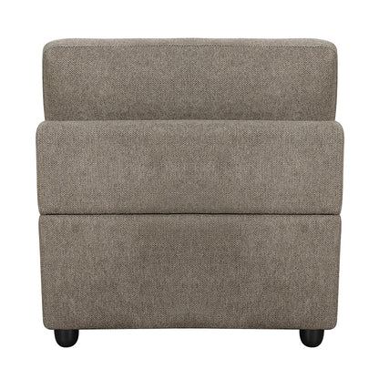 Rylie - Modular Armless Chair With Pillow - Brown Linen