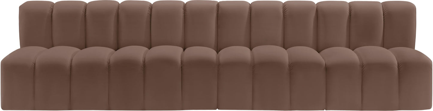 Arc - Faux Leather 4 Seats Modular Sofa