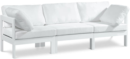 Nizuc - Outdoor Patio 3 Seat Modular Sofa With White Frame
