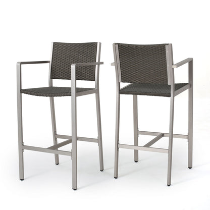 Outdoor Rust Proof Aluminum Barstools (Set of 2)
