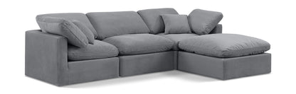 Indulge - Velvet 4 Piece Modular Sectional With Chaise
