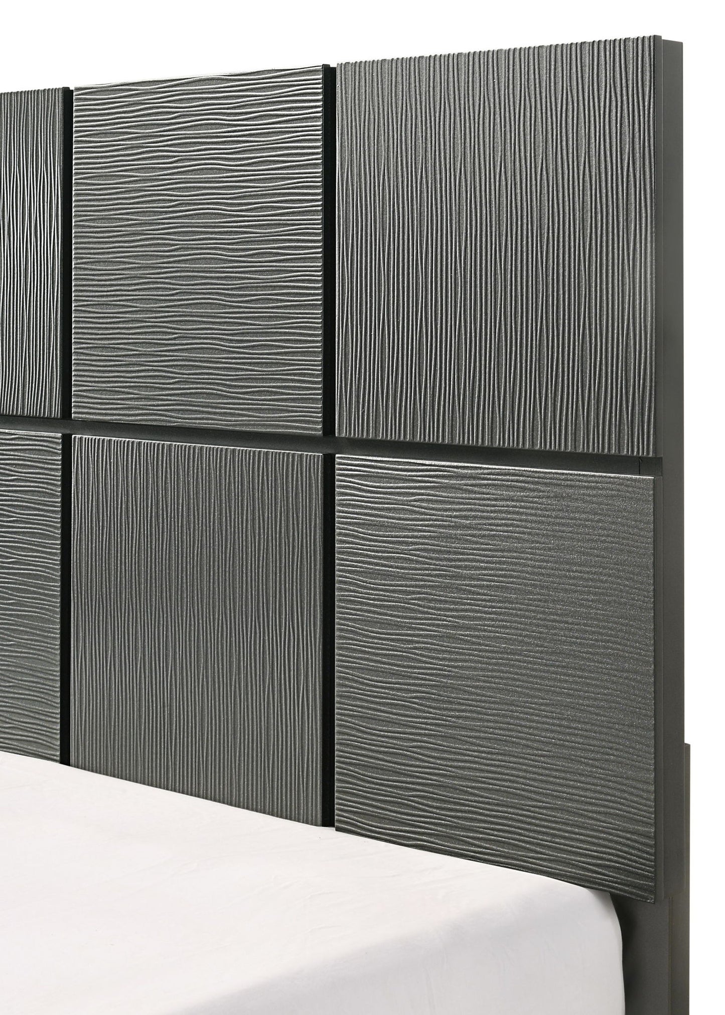 Denker - King Bed - Gun Metal
