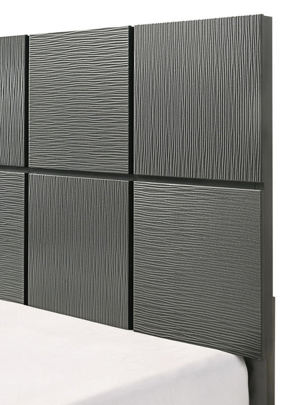 Denker - King Bed - Gun Metal