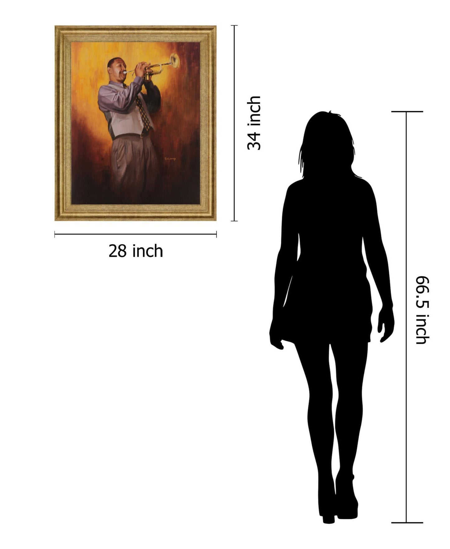 Brass Serenade - 28" x 34" Framed Wall Art