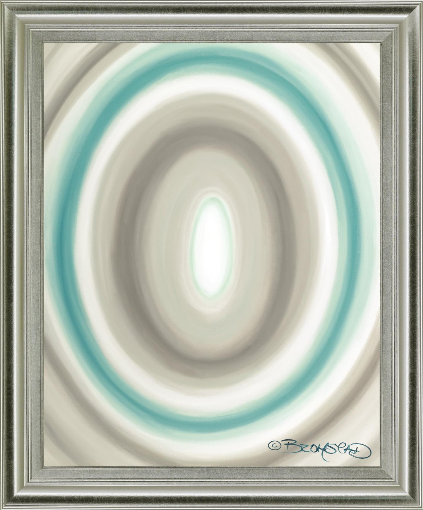 Aqua Ripple - 28" x 34" Framed Wall Art