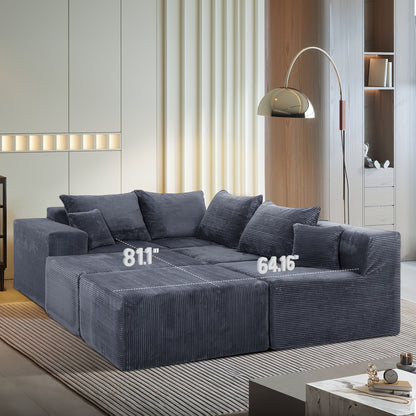 Modular Sectional Sofa, Convertible Couch With Chaise