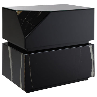 Drisana - End Table - Black Mirrored