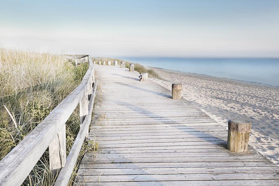 Eternity Boardwalk By Danita Delimont (Framed) - Blue