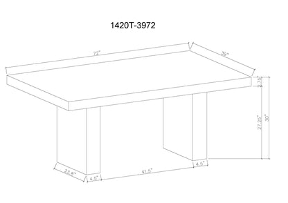 Vega - 6 Piece Dining Room Set - White / Gray