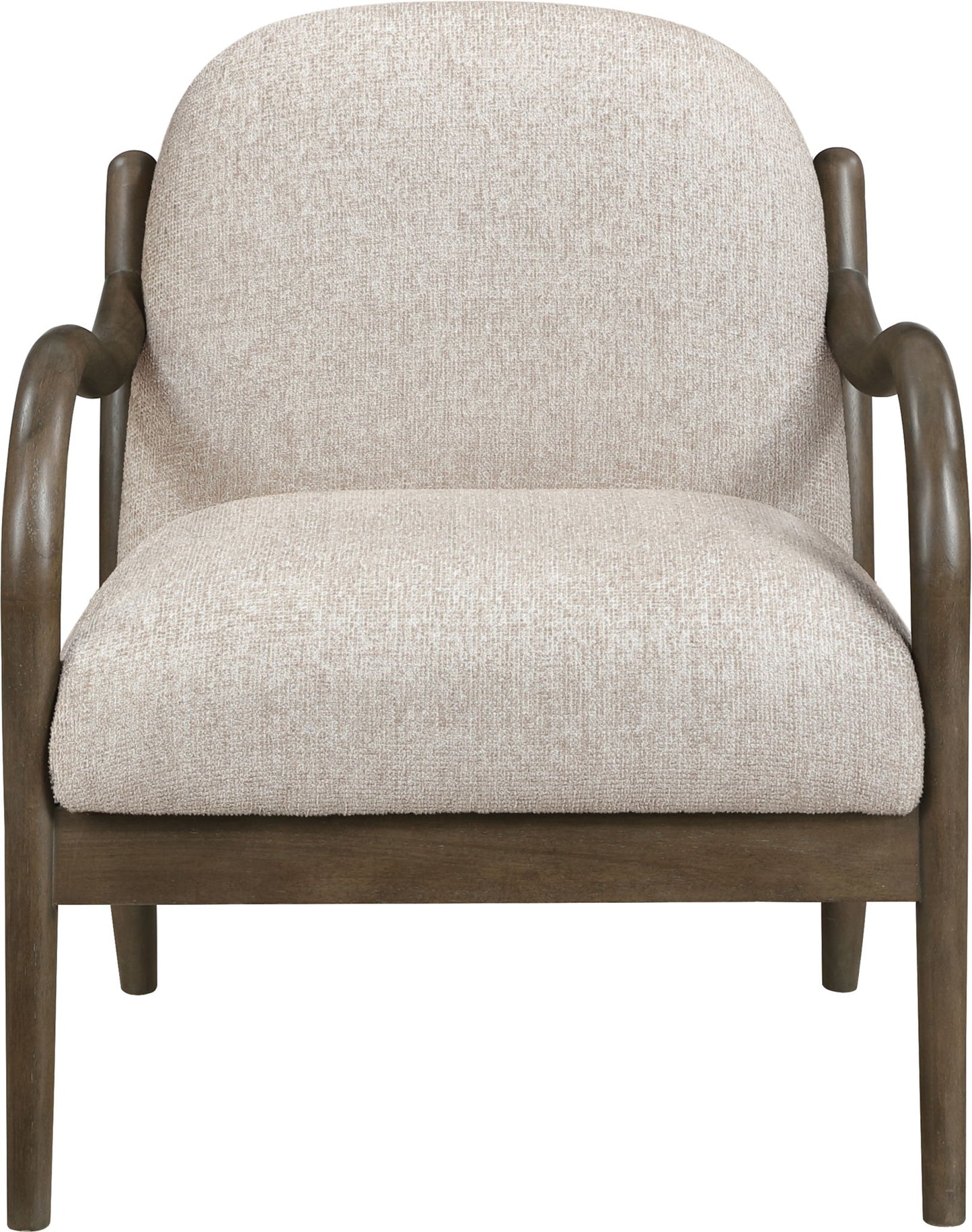Helmsley - Performance Fabric Upholstered Accent Chair - Brown Frame