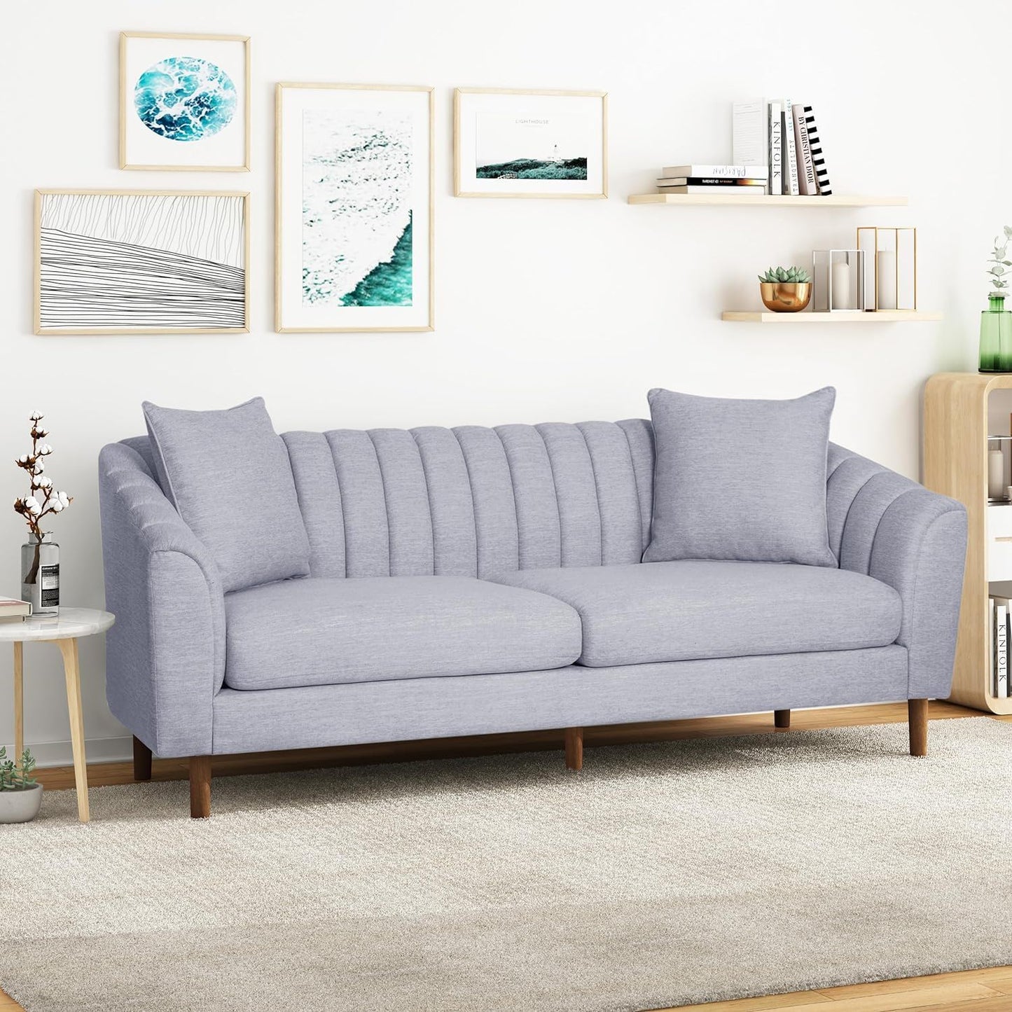 Contemporary 3 Seater Sofa With Accents