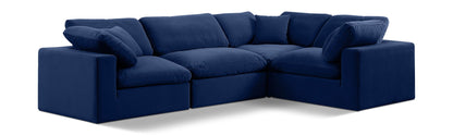 Comfy - 4 Piece Velvet Modular Sectional