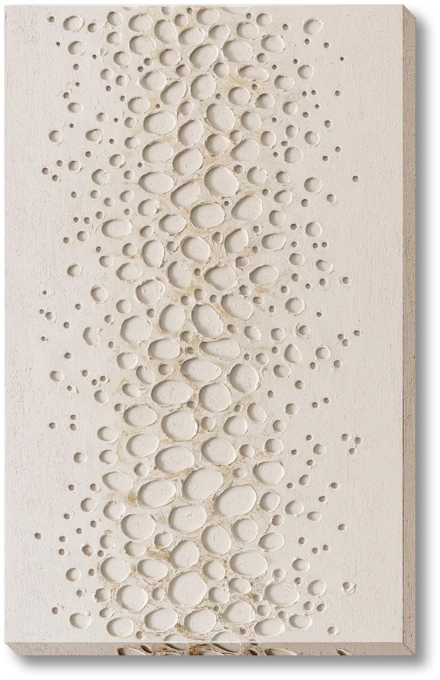 Pebbled Cream Drift - 32" x 47" Framed Wall Art
