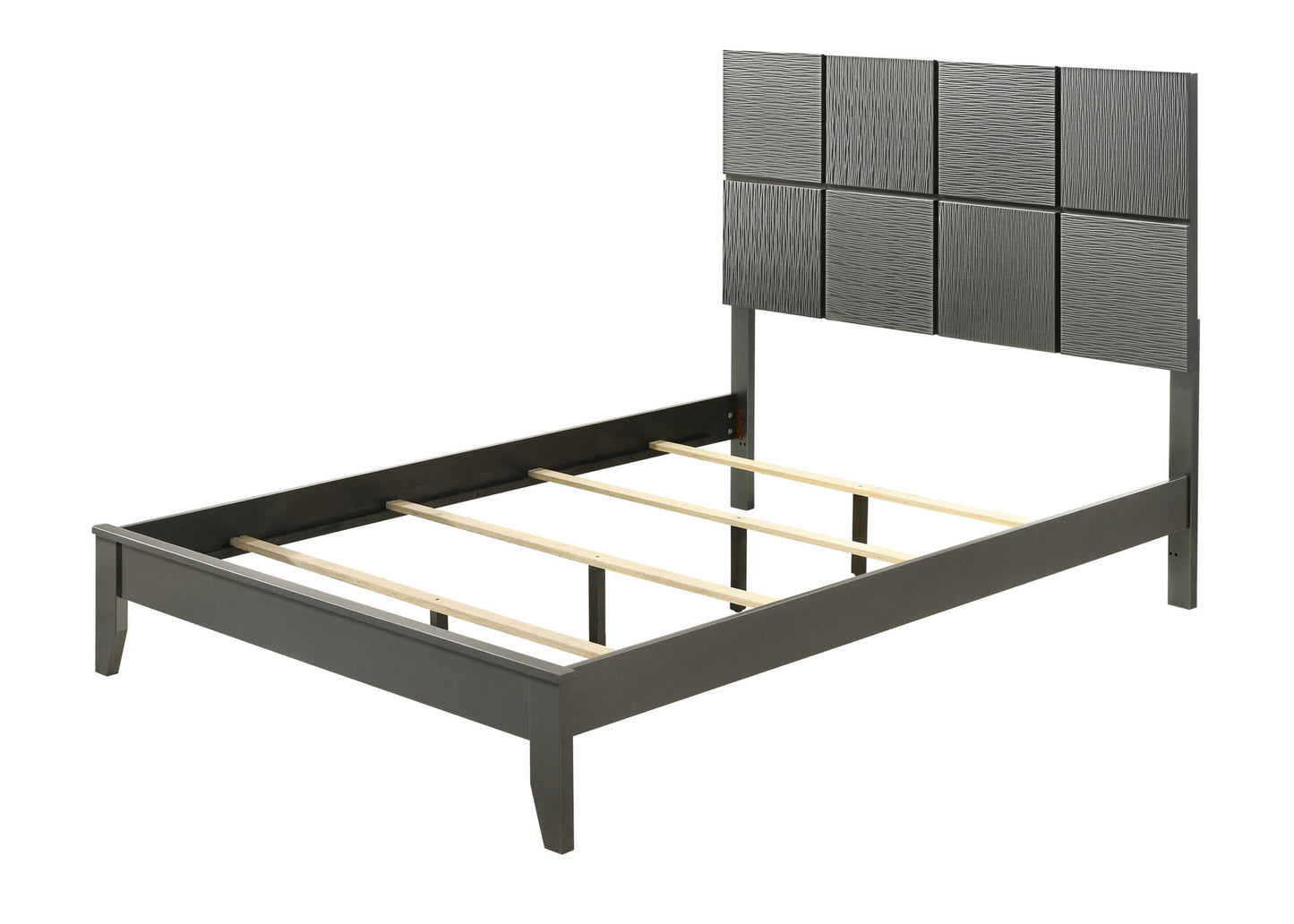 Denker - King Bed - Gun Metal
