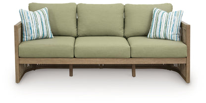 Serena Shores - Sofa With Cushion - Beige / Green