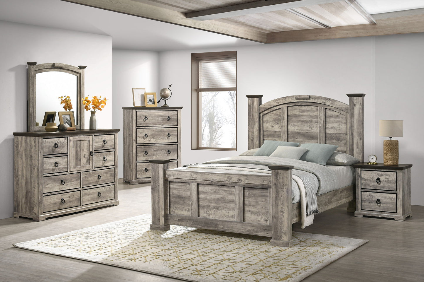 Ella-Mae - Queen Bed - Gray