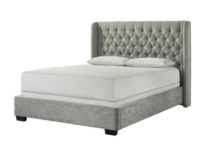 Daphne - Queen Bed - Light Gray Tweed
