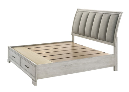 Jaymes - King 5 Piece Bedroom Set - White Mist