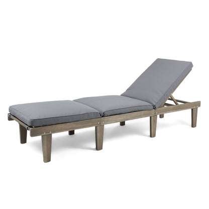 Ariana - Wood Chaise Lounge With Cushion