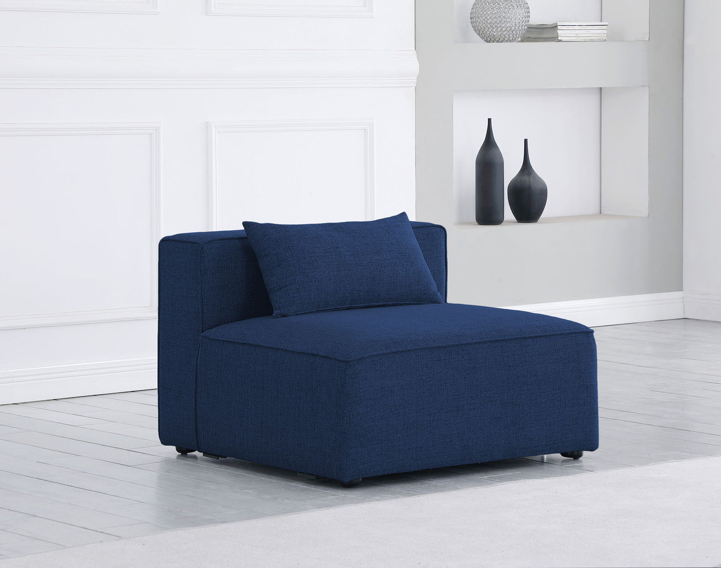 Cube - Linen Armless Chair
